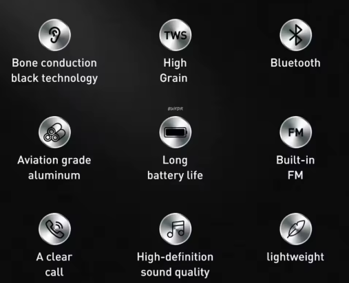 Wireless Bone Conduction Speaker, Bluetooth Compatible, TWS Stereo, Dual Sound, Humbird Mini Audio Box with Calling Function and FM Radio