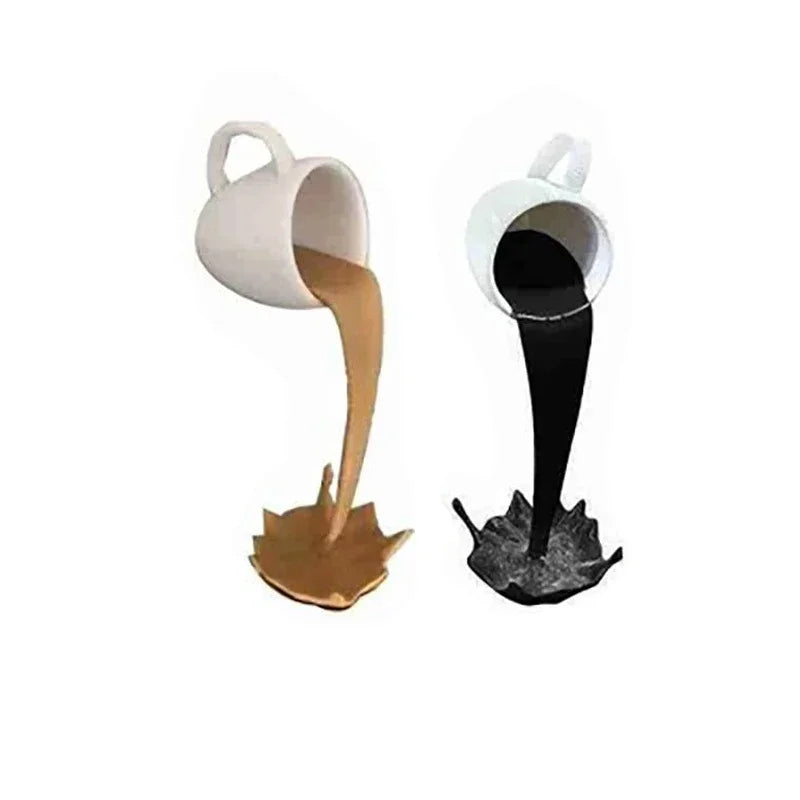 Floating Spilling Coffee Cup Art