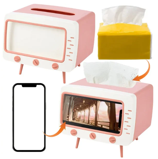 Tv Tissue Holder Phone stand for kdrama movie
