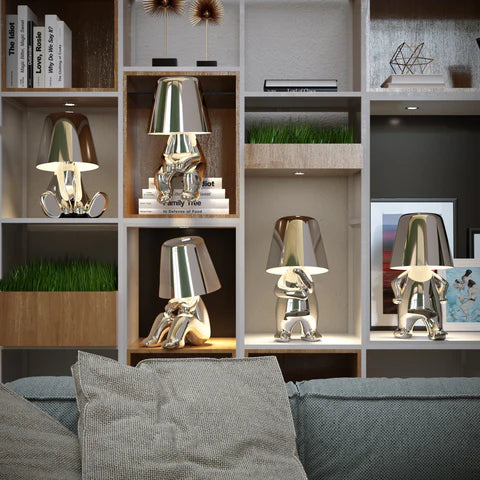 Lamps Gold Man Office  Creative Art