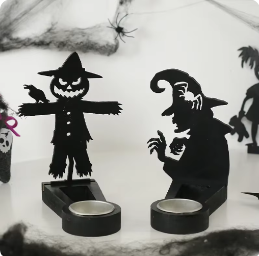 Halloween Ghost Candle Holder, Christmas Decoration, Hereafter, Candlestick Ornament