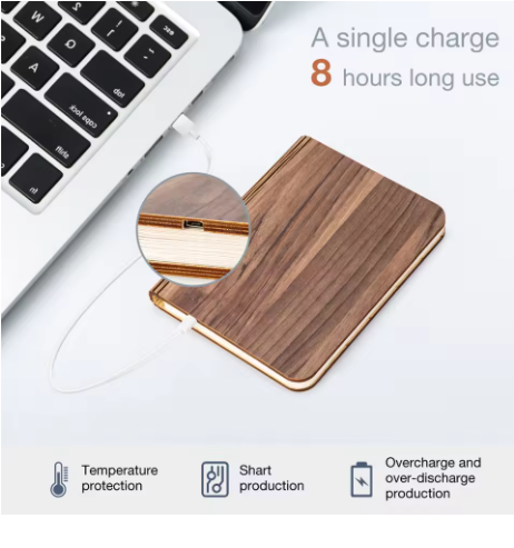 Magic Wooden Book Lamp – 360° Foldable USB Reading Light with Soft Glow & Long Battery Life for a Cozy Home Ambience