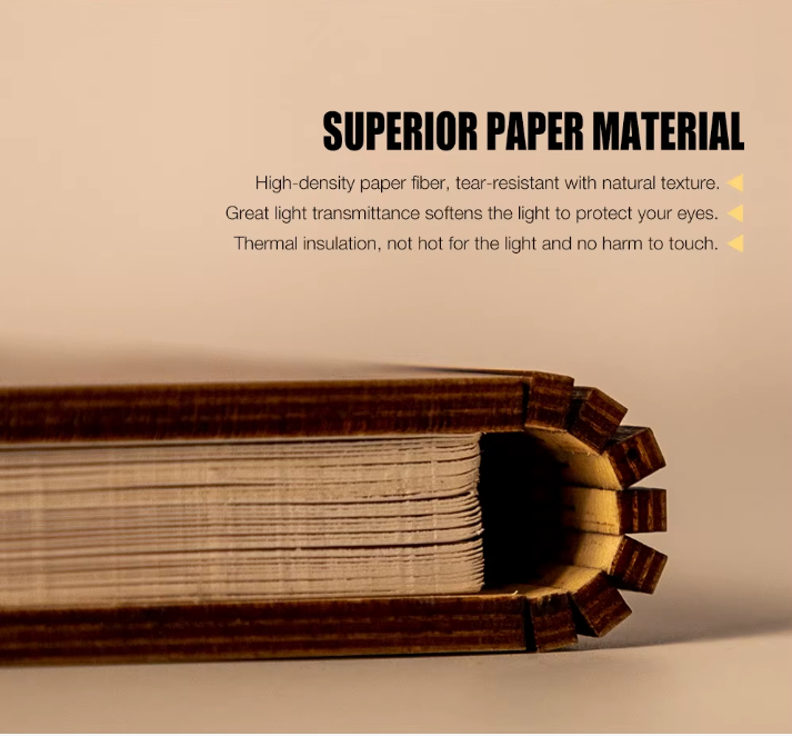 Magic Wooden Book Lamp – 360° Foldable USB Reading Light with Soft Glow & Long Battery Life for a Cozy Home Ambience