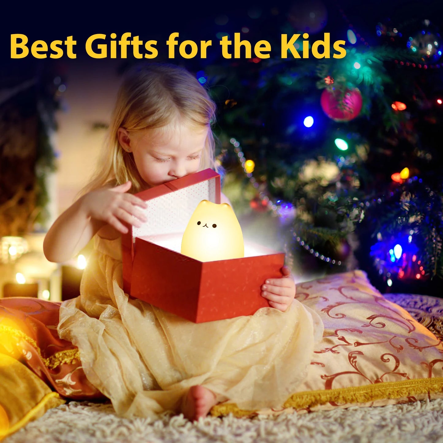 Cute Light Night Cat