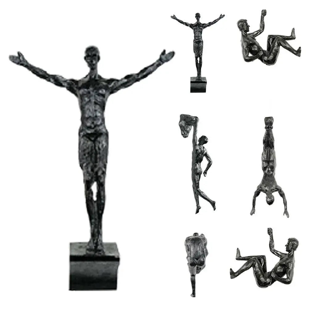 Sculpture Athlete Rock Climbing Man