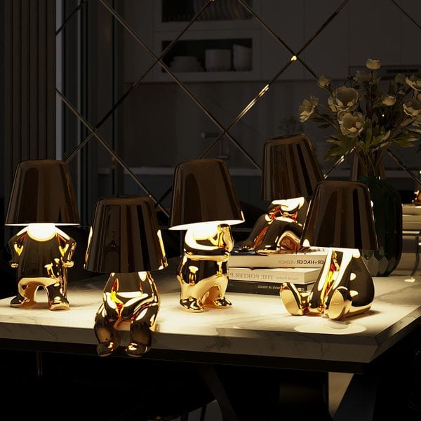 Lamps Gold Man Office  Creative Art